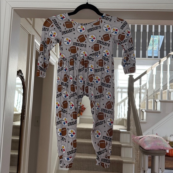 NWOT Steelers Toddler Bamboo Romper - Picture 4 of 5